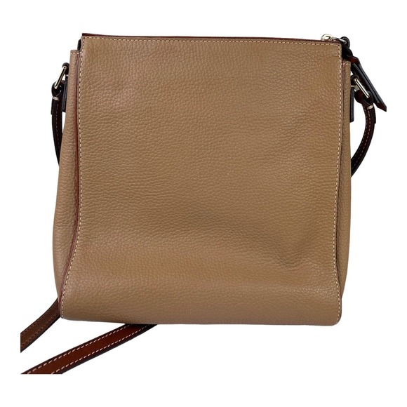 DOONEY & BOURKE Triple Zip Crossbody Shoulder Bag Carmel Pebble Grain LeatherEUC - Picture 8 of 16